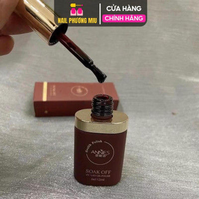 Sơn Thạch Đỏ Rượu Vang ANNIES Cao Cấp Cao Cấp 12ml Siêu Xinh Làm Nail, Sơn Gel Rượu Vang Chai Củ Hành Số 20 Đậm Mướt Lên Màu Chuẩn Cho Móng Siêu Sang