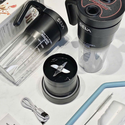 Máy Xay Sinh Tố Cầm Tay Seka NT889 (Model Mới Nhất 2025) Dung Tích 470ml Công Suất 150W - Hàng Chính Hãng