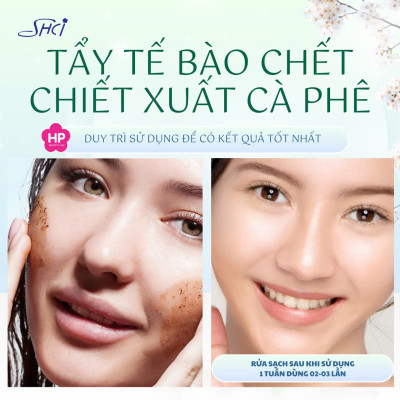 Tẩy Tế Bào Chết Da Mặt Dưỡng Da Trắng Mịn SHCI Coffee Face Polish (Tuýp 135 G)