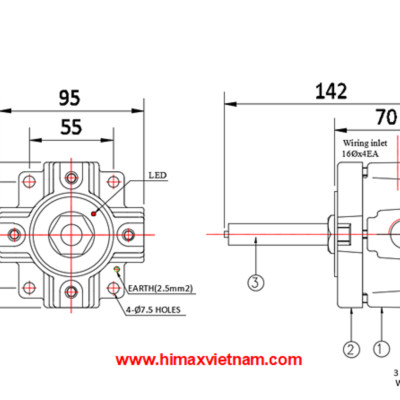 Đầu báo nhiệt chống nổ 70°C, 90°C hi max HK-EXFD70