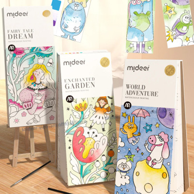 Tranh Tô Màu Nước Kèm Cọ Mideer Watercolour Painting cho bé