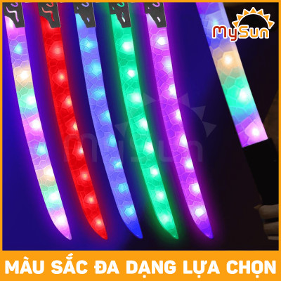 Kiếm Katana Nhật nhựa phát ánh sáng đồ chơi Samurai mini giá rẻ như thật cho bé trai tặng PIN MySun