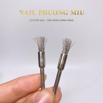 Chổi Vệ Sinh Đầu Mài Móng, Lông Đồng Cứng Vừa, Cán Thép Không Gỉ, Làm Sạch Hiệu Quả Dành Cho Thợ Làm Nail Sau Khi Mài
