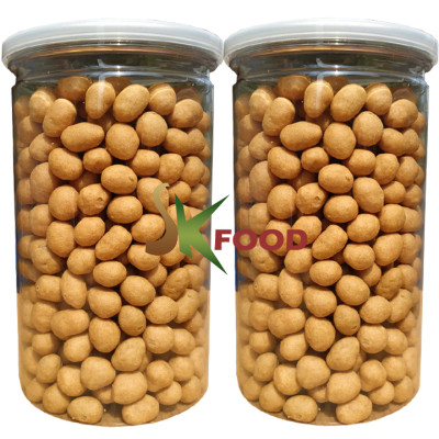 1 KG ĐẬU DA CÁ CỐT DỪA SẤY GIÒN THƠM NGON THƯƠNG HIỆU SK FOOD - 2 HŨ PET