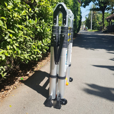 Thang Nhôm Rút Đa Năng Có Bánh Xe - 6.4 Mét