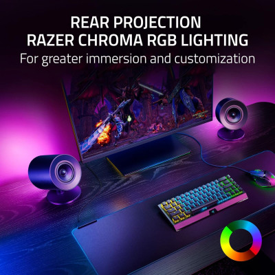 Loa Razer Nommo V2 - 2.1 PC Gaming Speakers toàn dải & Subwoofer có dây (Hàng chính hãng)_RZ05-04750100-R3G1