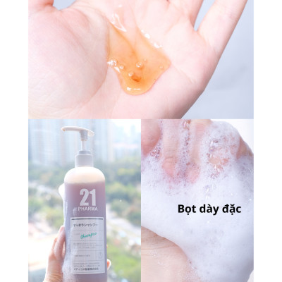 Combo Dầu Gội Sạch Gàu Ngứa + Dâu Xả Giảm Rụng Tóc Pharma 21 Nhật Bản - Chai 600ml
