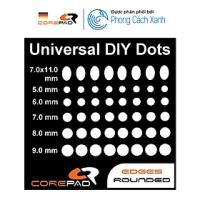 Feet chuột PTFE Corepad Skatez DOTS Universal DIY Dots - Hàng Chính Hãng