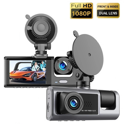 Camera Hành Trình Wifi 2 Mắt Màn Hình IPS FHD 1080P 30fps IR/Mic Kết Nối Android/iOS
