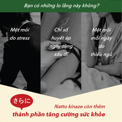 Viên Uống Phòng Ngừa Đột Quỵ, Bổ Não, Giúp Ngủ Ngon Nattokinase 3000FU Natto Ichou Genki Fami Nhật Bản Túi 30 Viên