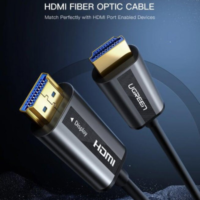 Ugreen UG50717HD132TK 10M màu Đen Cáp tín hiệu HDMI chuẩn 2.0 sợi quang cao cấp - HÀNG CHÍNH HÃNG