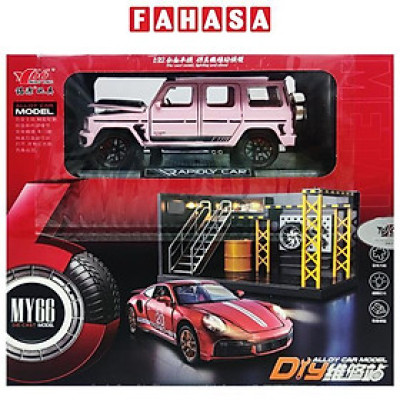 Đồ Chơi Mô Hình Xe 1:32 Mercedes Benz Big GBabos G800 Và Gara Sửa Chữa Ô Tô - Ming Ying 66 MY66-M5277X - Màu Hồng