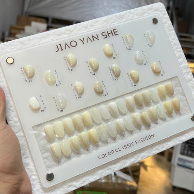 Set Sơn Gel Jiao Yan She Trắng Kem 15 Màu Làm Nail, Sơn Gel Trắng Nước Gạo, Sữa Chua, Thạch Đục Bền Màu, Tặng Bảng Màu Mica Cao Cấp Nữ Women