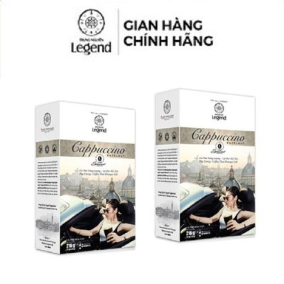 Combo 2 Hộp Cà Phê Trung Nguyên Legend Cappuccino Hazelnut – Hộp 12 Gói – Hương Hạt Dẻ Thơm Béo, Ngọt Dịu