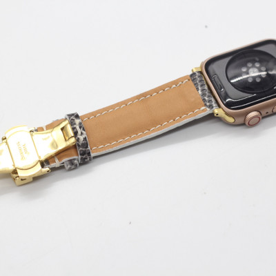 DÂY DA KỲ ĐÀ THẬT HANDMADE HÀNG CHÍNH HÃNG SONGHAN LEATHER , DÂY ĐEO THAY THẾ CHO APPLE WATCH PHÙ HỢP CÁC DÒNG SERIES 1-2-3-4-5-6-SE-7, SẢN PHẨM KÈM ADAPTER KÈM KHÓA  AWLZ-02