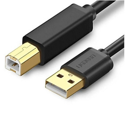 Ugreen UG10352US135TK 5M màu Đen Cáp USB 2.0 sang USB B máy in đầu mạ vàng - HÀNG CHÍNH HÃNG
