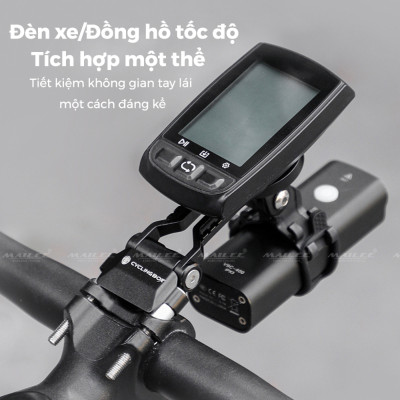 Giá đỡ đồng hồ đa chức năng mở rộng điều chỉnh góc lên xuống 135 độ CyclingBox CB-1600  cho xe đạp địa hình bằng hợp kim nhôm kéo dài tay lái xe đạp - Mai Lee 