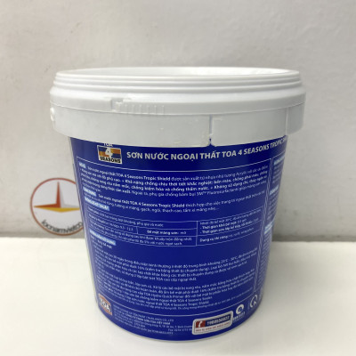 Sơn phào chỉ trong và ngoài nhà Toa 4 Seasons Tropic Shield màu C- 7263 _1L