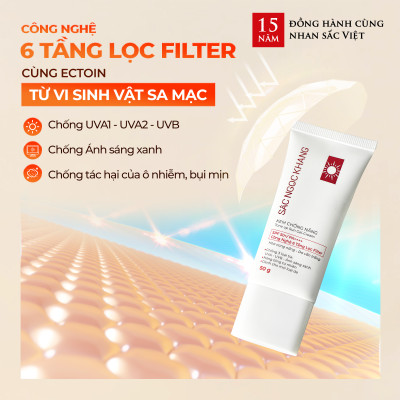 Combo Mờ Nám - Nâng Tông - Bảo Vệ Toàn Diện Kem chống nắng 50g + kem ngày 30ml + kem đêm 30g (Sắc Ngọc Khang Official)