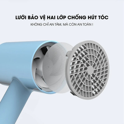 Máy Sấy Tóc Tạo Kiểu Smate SH-1802 - 3 Chế Độ Nhiệt Sấy Nóng Lạnh - Ion bảo vệ