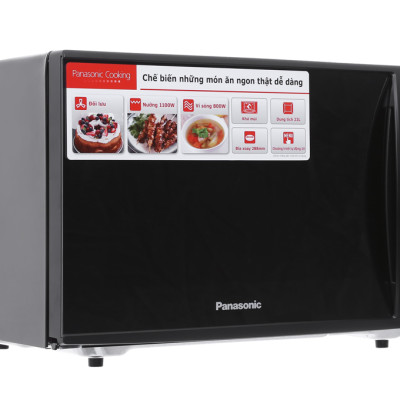 Lò vi sóng Panasonic NN-CT36HBYUE - Có nướng đối lưu, Dung tích 23L, Công suất vi sóng 800W, Công suất nướng 1000W, 14 thực đơn tự động, Bảng điền khiển điện tử - Hàng chính hãng - Bảo Hành Chính Hãng 12 tháng