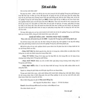 Sách 36 Bộ Đề TiếngAnh Theo Cấu Trúc Đề Minh Họa Kì Thi 2025 Luyện Thi THPT Quốc Gia Dùng Chung Cho Các Bộ SGK Hiện Hành