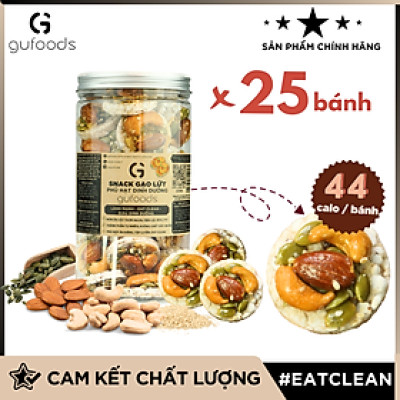 Snack gạo lứt phủ granola siêu hạt GUfoods - Bữa ăn nhẹ tiện lợi, Giàu dinh dưỡng, Ăn vặt healthy, Eat clean, Thuần chay