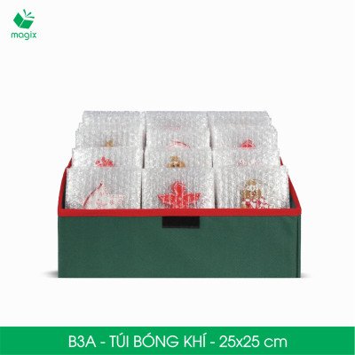B3A - 25x25 cm - 50 Túi bóng khí chống sốc đóng hàng - Túi gói hàng, bọc chống sốc, xốp chống sốc