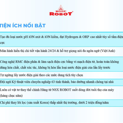 Máy Lọc Nước Điện Giải Ion Kiềm ROBOT IonPrince 59 - Hàng Chính Hãng