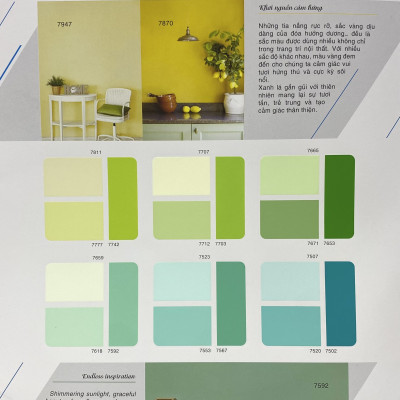 Sơn phào chỉ trong và ngoài nhà Toa 4 Seasons Tropic Shield màu xanh C- 7742_1L