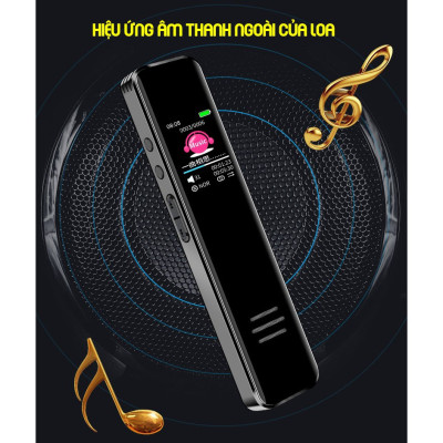 ROGTZ - Máy ghi âm kỹ thuật số AZONE T68, 8GB, Pin sạc, Thiết kế hiện đại, Chất liệu cao cấp, Loại bỏ tạp âm, Dung lượng pin cao, Nhiều tính năng thông minh, Nghe nhạc MP3, Lặp lại, Phát ngẫu nhiên, Hẹn giờ tự động, Bộ nhớ trong 8GB, Hàng Chính Hãng