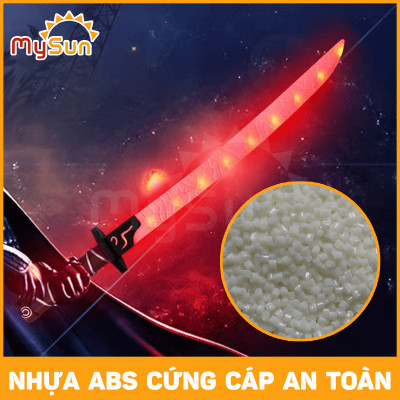 Kiếm Katana Nhật nhựa phát ánh sáng đồ chơi Samurai mini giá rẻ như thật cho bé trai tặng PIN MySun