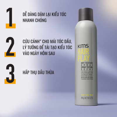 Xịt Tạo Kiểu Hấp Thụ Dầu Goldwell KMS Hairplay Không Bết Dính, Tóc Bóng Nhẹ Như Mây 250ml