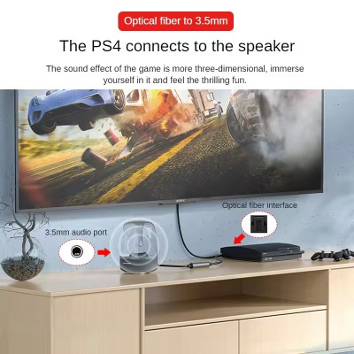 SOAIY Cáp Chuyển Âm Thanh Quang SPDIF, Đồng Trục Coxial Ra AV, AUX 3.5mm, Digital To Analog JH-Z239E Dài 1.5m - Hàng Nhập Khẩu