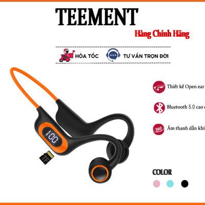 Tai Nghe Dẫn Khí Qua Xương Cao Cấp Teement Tai Nghe Bluetooth Không Dây Dành Cho Thể Thao Và Chạy Bộ - Hàng Chính Hãng