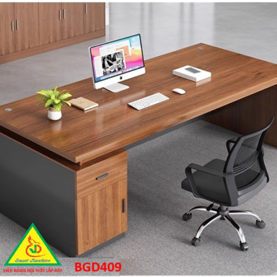 Bàn giám đốc gỗ MDF đơn giản , phong cách hiện đại BGD409 - NỘI THẤT LẮP RÁP VIENDONGADV