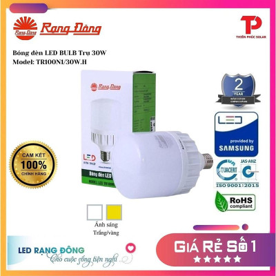 Bóng đèn LED BULB Trụ 30W TR100N1/30W.H Rạng Đông