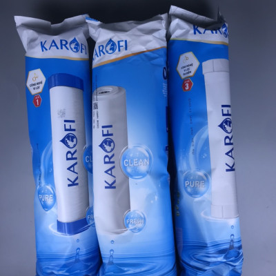 Combo Bộ 10 Cấp Lõi Lọc Karofi bộ lọc thô 1,2,3 và màng RO 50GDP, Cụm chức năng Đúc Nguyên Khối Karofi SMAX Hiệu Suất Cao Hp6.2 Hydrogen - Hàng Chính Hãng