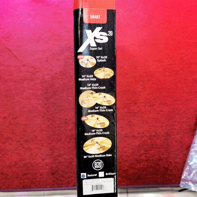 Bộ lá trống (Cymbal) XS5007S – SABIAN X20SSet (10,14,14Hihat,16,18,20) - Hàng Chính Hãng