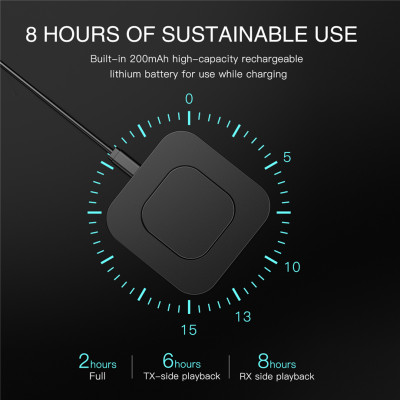 ROGTZ - Thiết bị thu phát Bluetooth 5.0 2 trong 1 BT-13 Kết nối âm thanh không dây Kết nôi đa dạng Android/IOS/Tablet/PC/Laptop/CD/Mp3-Player Ổn định Âm thanh mượt mà Cổng 3.5mm Pin 200mAh/3.7V Khoảng cách 10m Dải tần 2.402GHz - 2.480GHz Hàng Chính Hãng