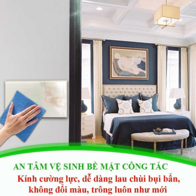 [KHÔNG ĐIỀU KHIỂN] Ổ Cắm Mặt Kính Hunonic Datic 2 Ổ Có Tiếp Địa