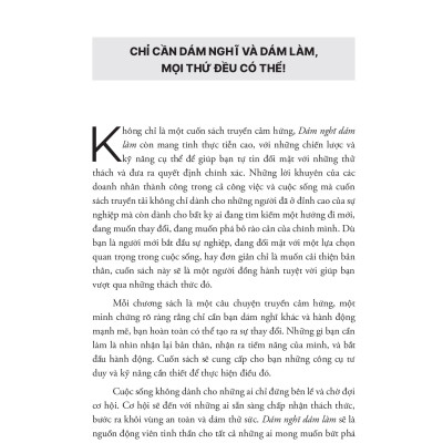 Những Bài Học Về Nghĩ Lớn, Theo Đuổi Ước Mơ Và Xây Dựng Cộng Đồng - Dám Nghĩ Dám Làm