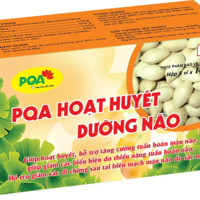 Hoạt Huyết Dưỡng Não PQA Thành Phần Từ Thiên Nhiên Giúp Tăng Cường Sự Hoạt Động Của Trí Não Hộp 50 Viên