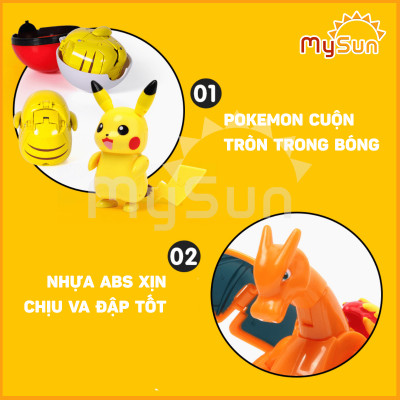 Mô hình bóng POKEMON đồ chơi: Pinkachu huyền thoại mini bằng nhựa ABS - MySun