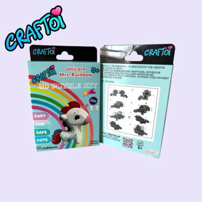 Bộ mô hình đồ chơi lắp ráp xếp hình DIY 3D Đồ Chơi Xây Dựng Mô Hình Giáo Dục Trẻ Em CRAFTOI 3D Puzzel Kit Unicorn