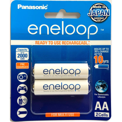 Pin Sạc AA Eneloop 2000 mah Made In Japan BK3MCCE/2B Chính Hãng ( Panasonic Phân Phối Trực TIếp Tại Việt Nam )