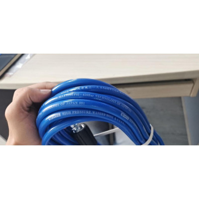 [Freeship] Dây xịt rửa xe HIỆU HTC LOẠI 15M, HTC6511-15W3 từ nhựa PVC-PU áp lực cao 420 bar( 6090PSI), ĐK 6.5*11mm, đầu nối ren 1.5x22mm 