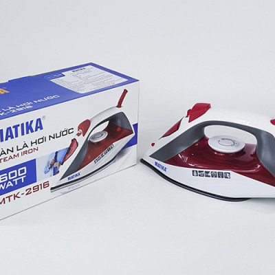 Bàn ủi hơi nước, bàn là hơi nước cao cấp Matika chọn phân loại, mặt đế phủ chống dính - màu ngẫu nhiên-Hàng chính hãng