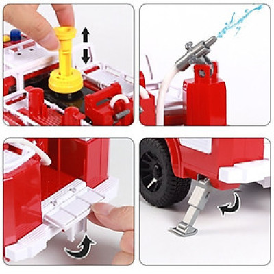 TOYSTAR-666-88P Mô hình xe cứu hoả cứu hộ, Xe Ô Tô Đồ Chơi Cho Trẻ Em