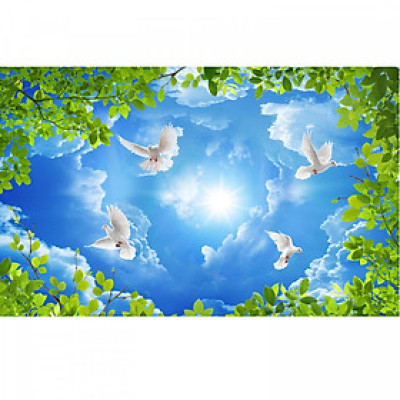 Tranh dán trần 3d bầu trời TN59